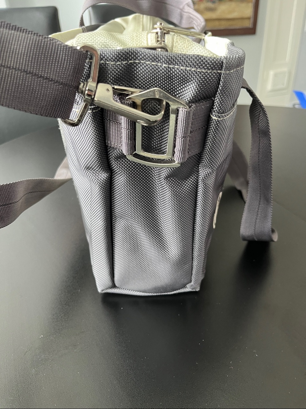 Timbuk2 Tote Bag, Gray and Stone color, with Adjustable straps, Used - Picture 10 of 17